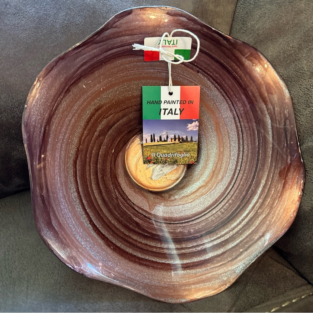 IL Quadrifoglio rose and silver Bowl